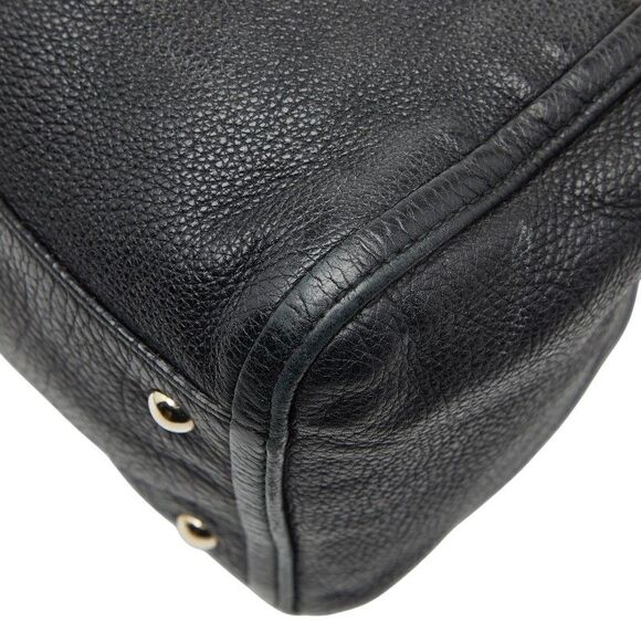 Gucci Soho Interlocking G Shoulder Bag Tote Bag 282309 Black Leather Women's - Picture 4 of 10